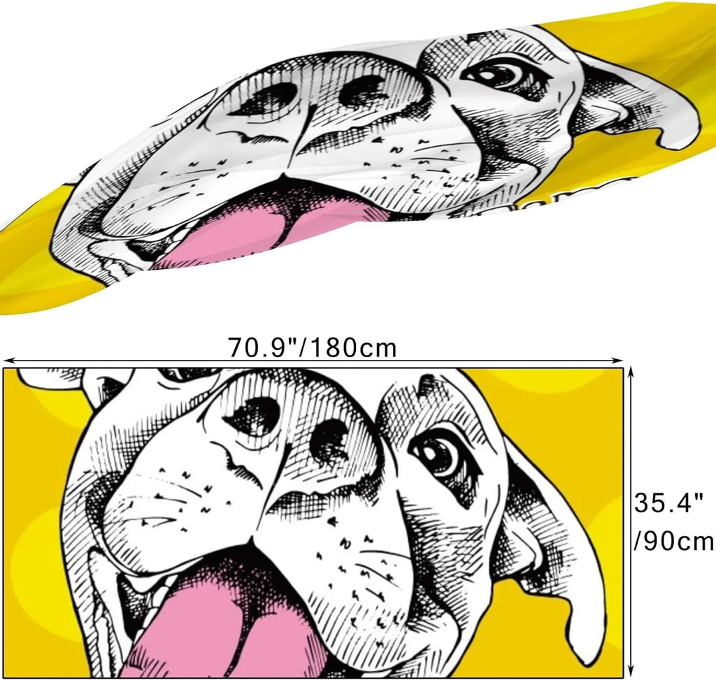 Hyjoy Silk Women Long Scarf Shawl Lightweight Neck Dog Cheerful Scarves Girls Wrap for