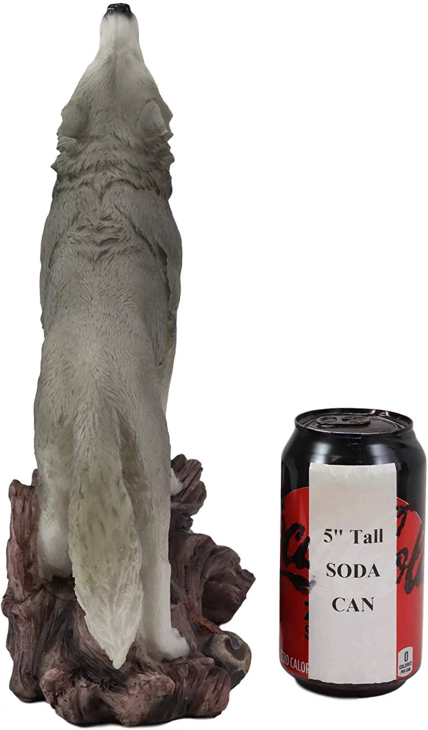Of Large Gray Alpha 12"H Howling Statue Wolves Cries Decor Night Spirit Wolf The