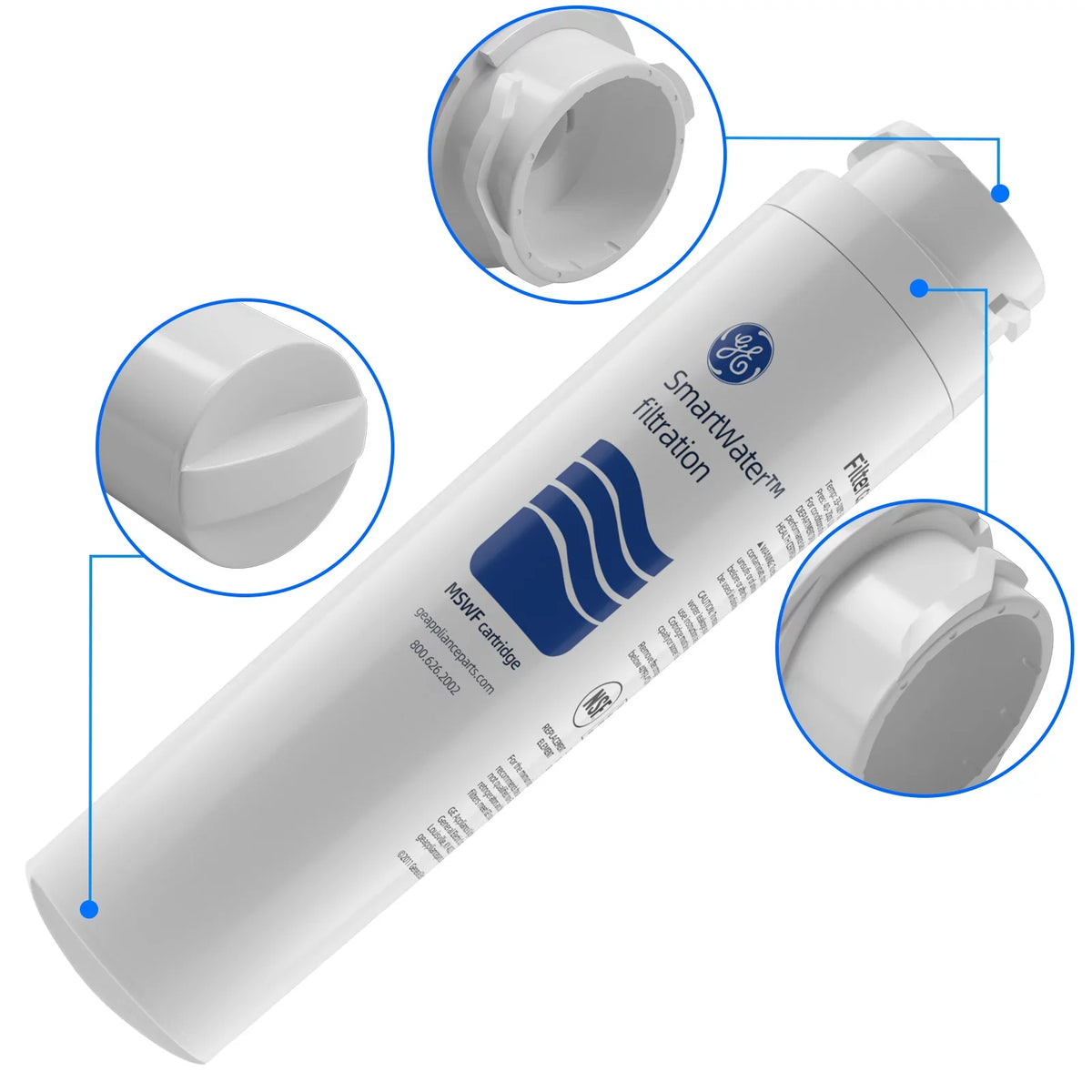 APF-1800, Ice AQF-MSWF AQUACREST for Arrowpure RWF1500A Pure WF282, and MSWF, GE Filter, RWF1062, Aquafresh liquid Pack Tier1 MSWF Replacement of 6 Refrigerator