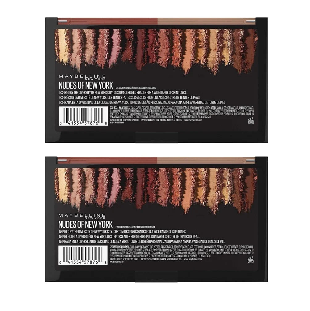 Pack 01 2 Maybelline York New of York Eyeshadow of Nudes Palette, New