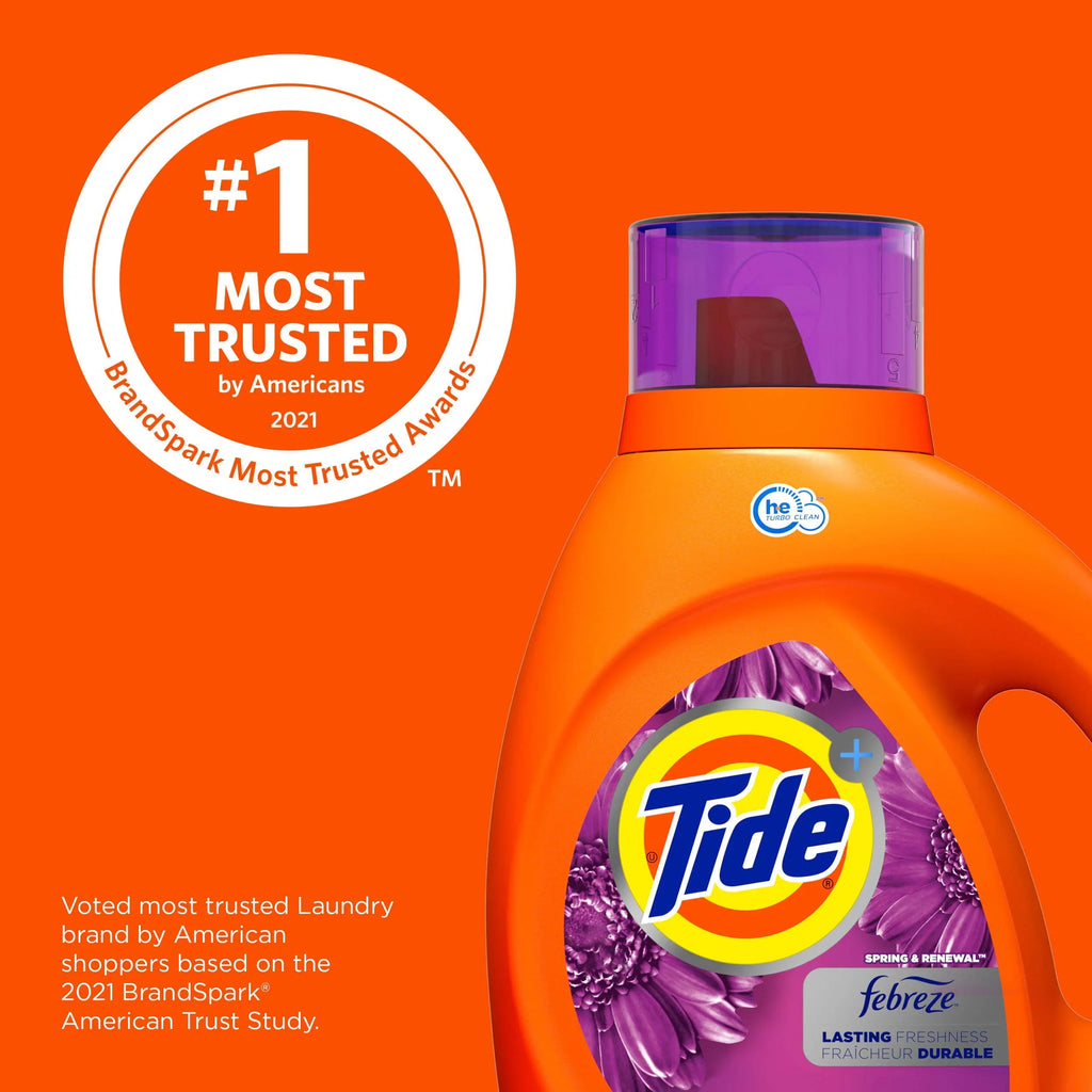 oz Spring Loads & Tide 92 Liquid Laundry Renewal fl HE, 59 Detergent,
