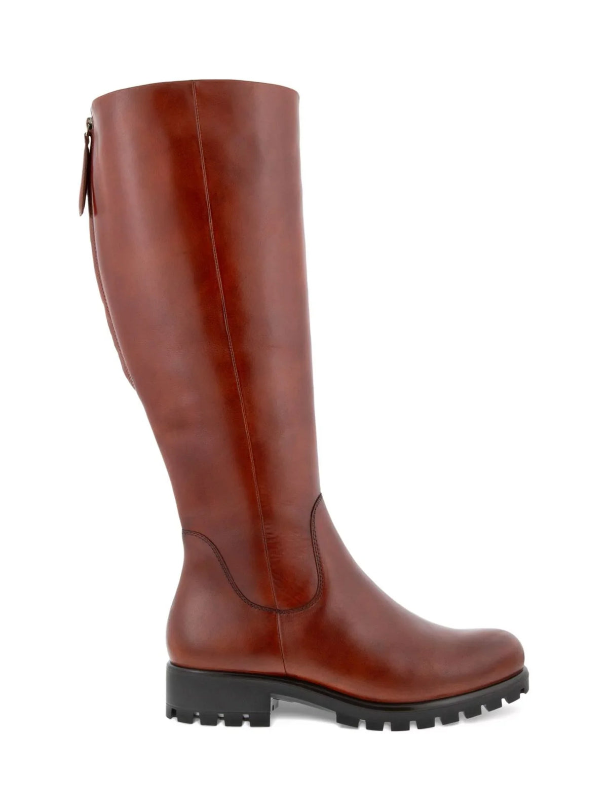 Block Zip-Up Brown liquid Boots Heel 38 Adjustment Width Zip Toe Modtray Cognac For Leather Resistant Womens Back Shoes Calf ECCO Round
