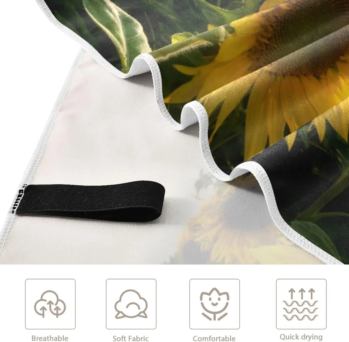 Sunflower Oversized Towel Compact Travel Bestwell Super Absorbent Field Towels Camping Holiday（363） - Beach Lightweight Swimming Towel - Dry Quick for