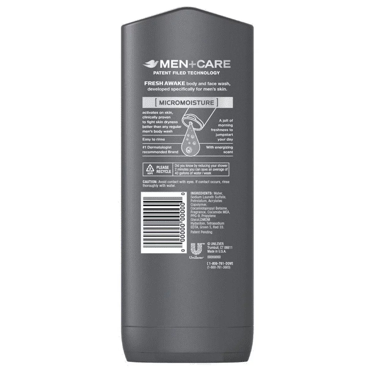 Moisture Pack Body Men+Care Micro Face Clean of Comfort Dove 6 oz, Wash 13.5