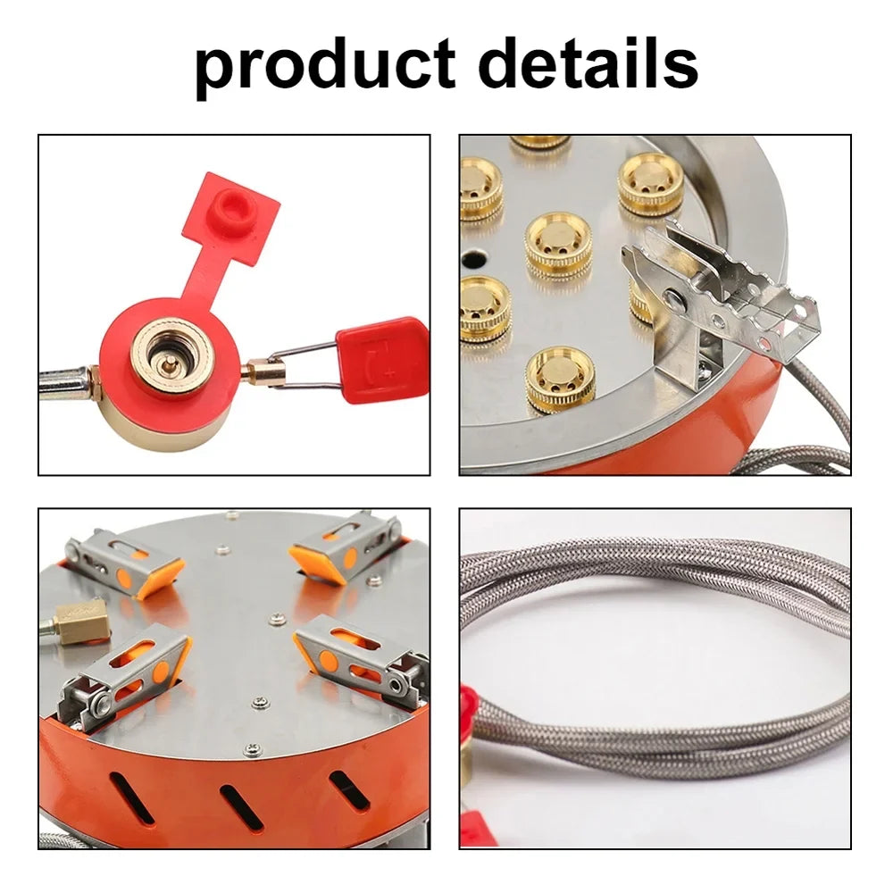 Windproof Adjustable Piezo with Zyzy Backpacking Valve Stove, Stove Core Camping 12 Ignition,