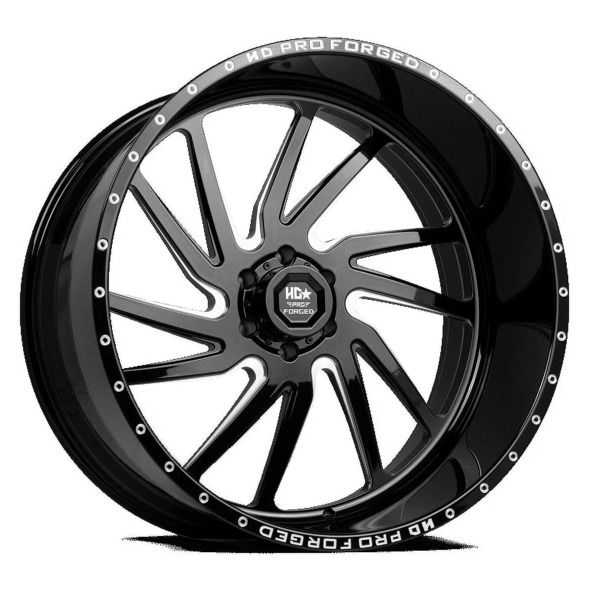 FORGED WHEEL BLACK -76ET 106.1CB LHD 6X139.7 HORNET 1 GLOSS 26X14 HD MILLED PRO LUXXX