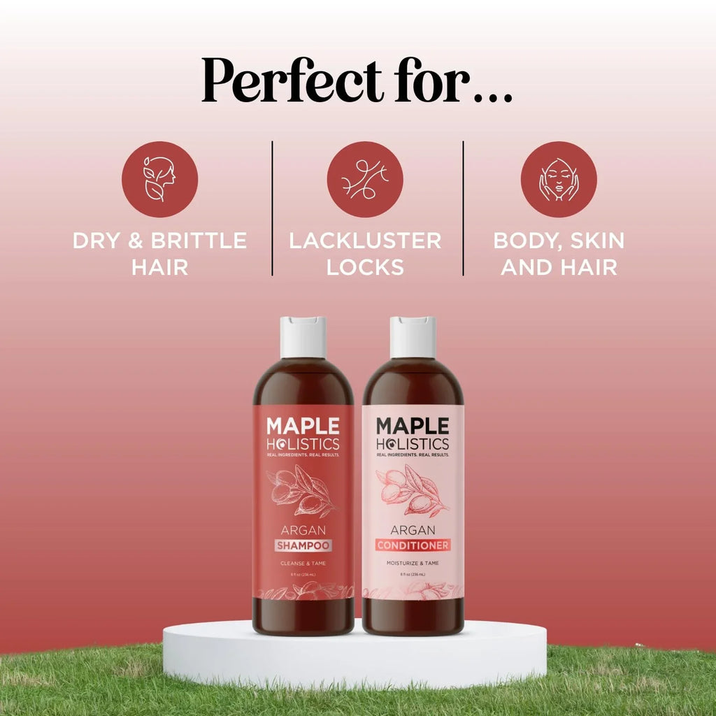 Oil Shampoo Moisturizing Hair for and Dry Free Argan Care Shampoo oz - Sulfate and Set, Conditioner for Shampoo and fl Frizzy Curly Hair Hair 8 Conditioner