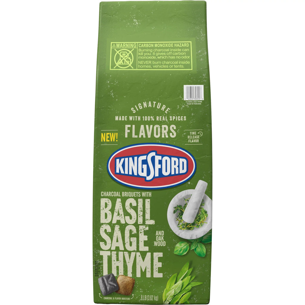 Sage, Flavors Charcoal Kingsford and Oak Thyme, Briquettes Basil, Signature 8 lb with