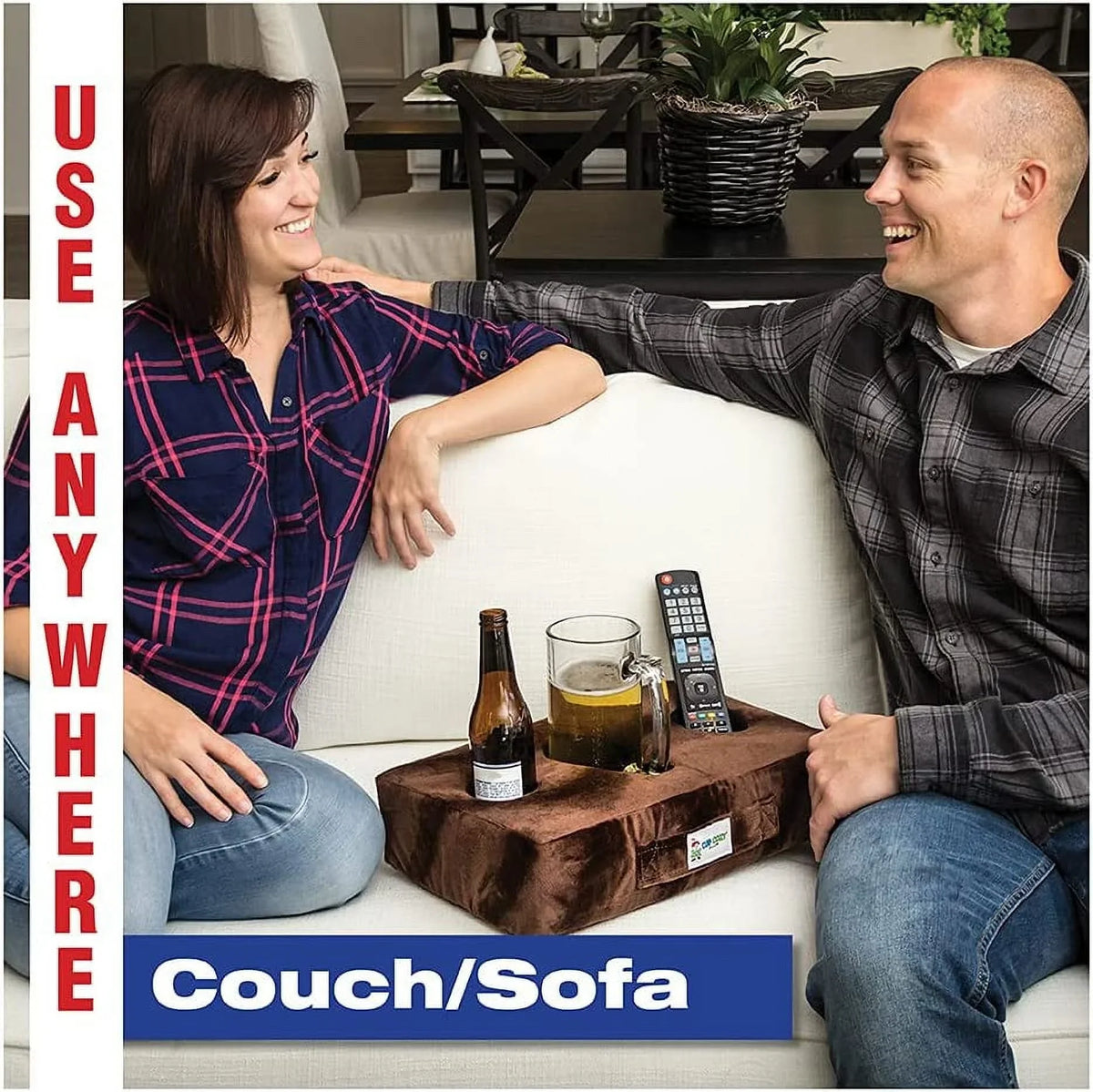 and and World's Seen drinks on car, it The BEST (Black close Cozy Keep Use Cup Holder. park, prevent floor, Cup beach bed, Leather) anywhere-Couch, *As TV*- spills. cave, RV, Pillow man Faux more!