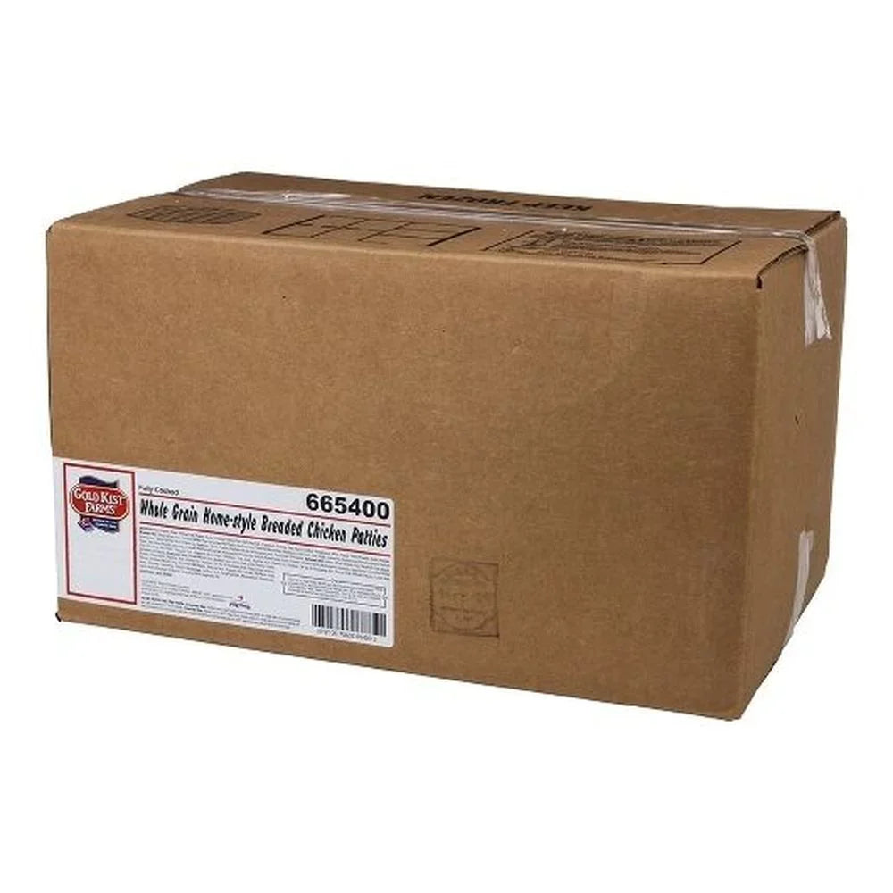 Fully Whole Patty, Homestyle case per 6 Pound Chicken Breaded 5 -- Cooked Gold Kist Grain