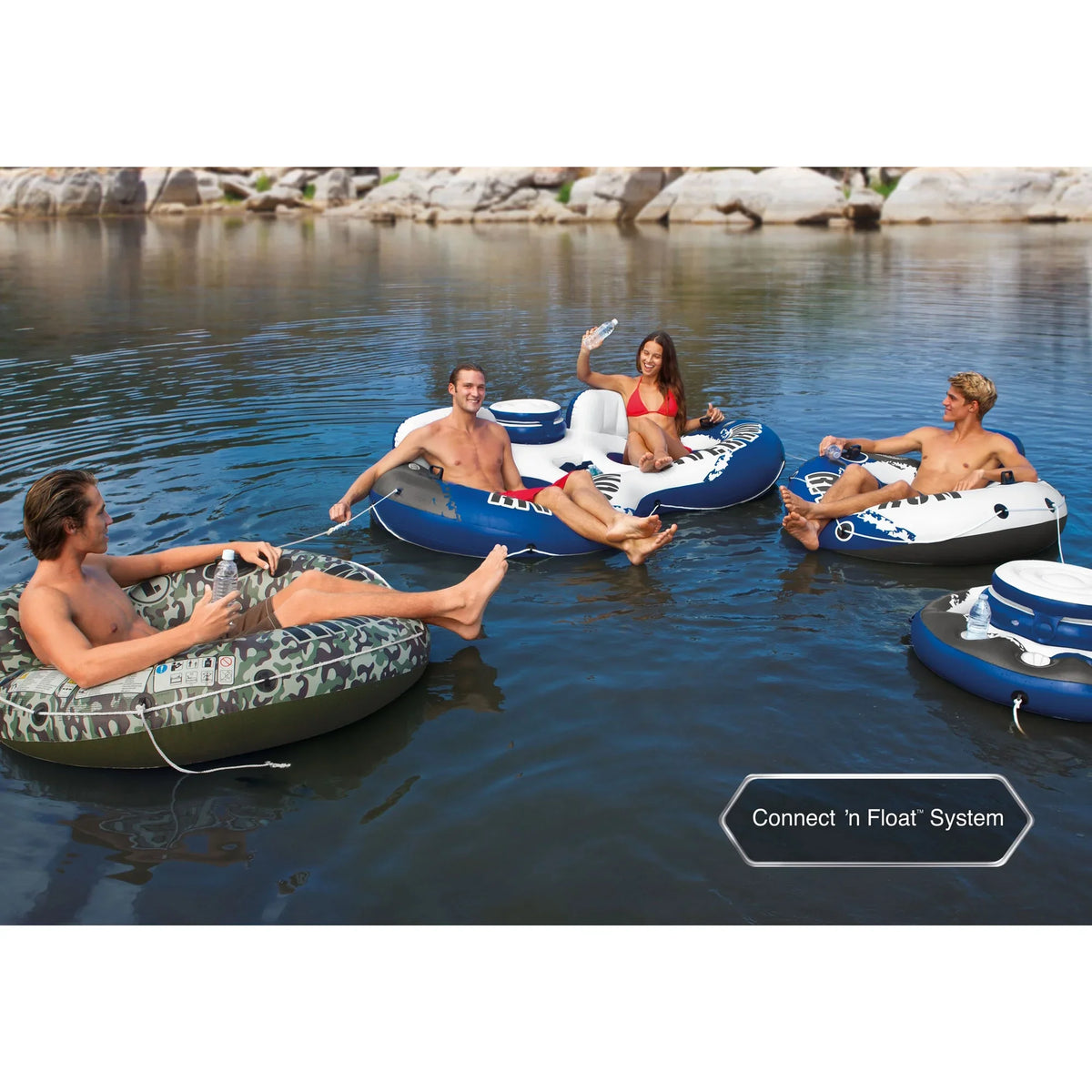 Intex w/ Pack) 2 River American Person Tube Flag Run Person (2 Float 1