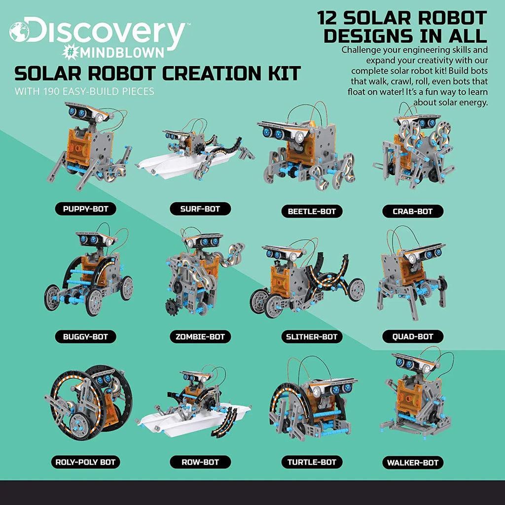 STEM Mindblown Solar Kids Robot Discovery 12-in-1