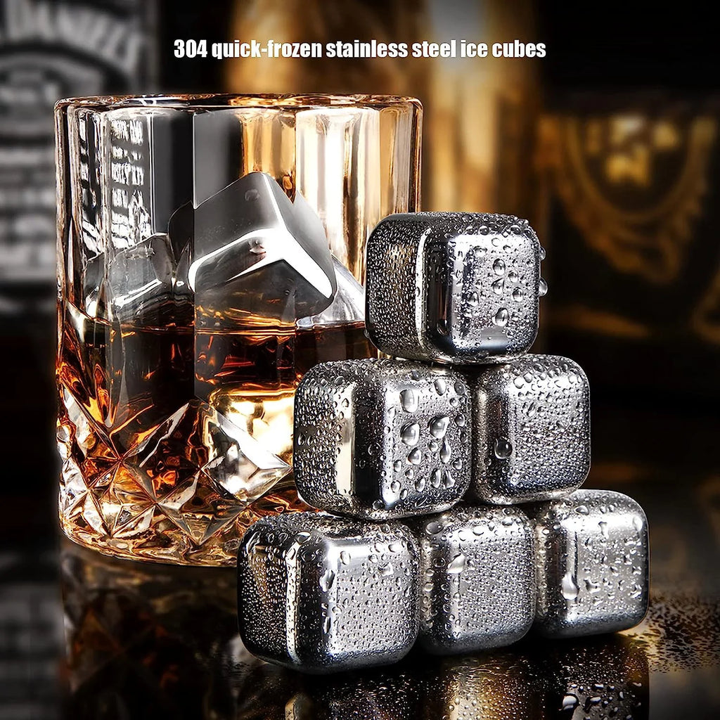 Reusable Rocks Wine Pieces,Color:Heart-Shaped) Cube Whisky Ice Scotch Tonic Party Whisky Women(dimension:12 Steel Drinks Metal Stainless for Chilling Cooling Men Gin Stones