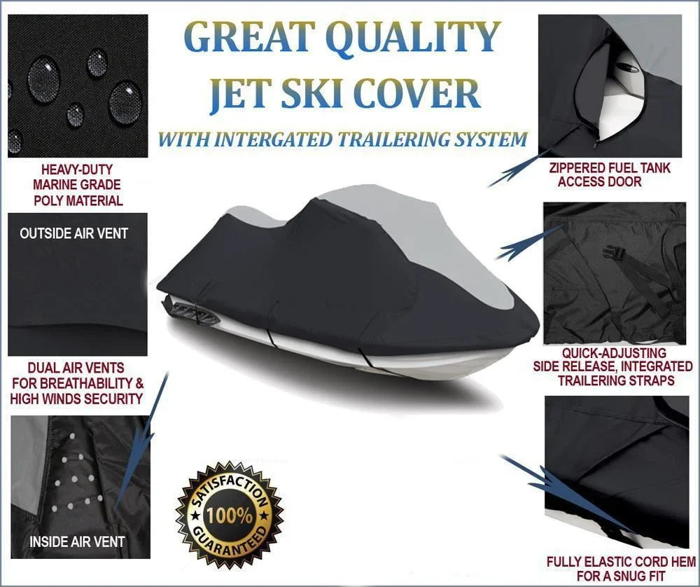 Jet SKI Cover Cover Ski SE Doo Compatible Sea Watercraft for 2011-2019 HEAVY-DUTY 600D GTI 155 PWC Sea-Doo SUPER NEW JET