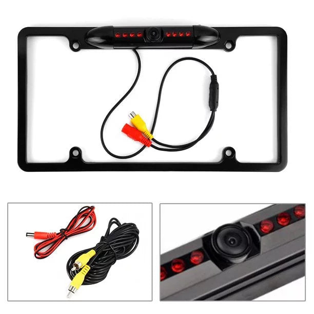 Rearview Backup Camera for KW-V140BT License JVC Plate Black Frame KWV140BT