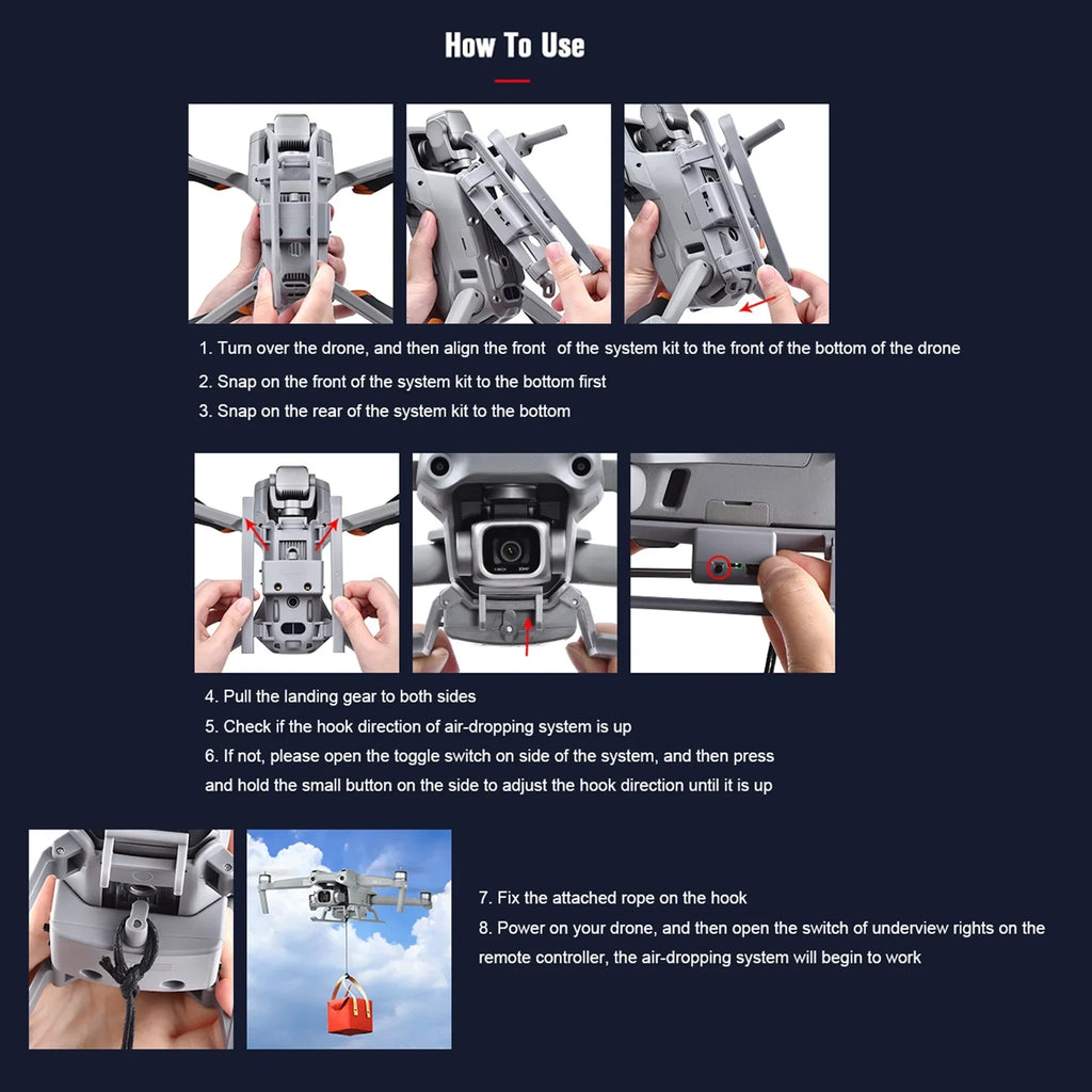 Compatible Drop Air Compatible Professional Bait 2 And With With Drop Mavic Dispenser,Drop Bait Nebublu Huiop Transport Payload Air Air Compatible Air 2s/ With And Air 2s/ Mavic 2
