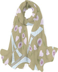 Hyjoy Neck Women Silk And Lightweight Shawl Hearts Tower Scarves Girls for Scarf Long Rose Wrap Eiffel