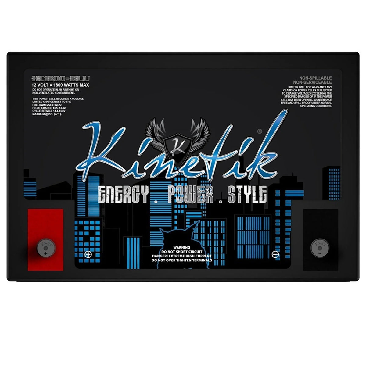 Power APCL-18001D AudioPipe Cell Kinetik 1900A for Amp Battery Replacement HC1800-BLU