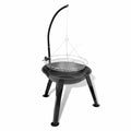 Barbecue H) Patio with Camping Plate (Diameter BBQ Steel Round Stand Party, Anself x Garden, x Inches Grill 28.3 for Picnic, Grilling, Hanging Stand Hiking, 48.4 Smoking, Charcoal Cooking,