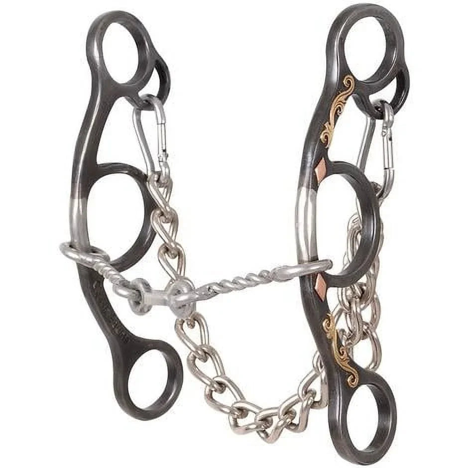 Cervi Bit EQUINE Small Wire Shank Short CLASSIC Twisted Snaffle Sherry Dogbone (BBIT3SSG24SS)