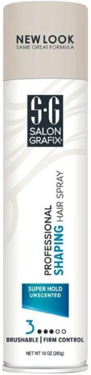 Hold Super (Pack Spray Salon of 6) Unscented,10 oz Grafix Shaping Hair