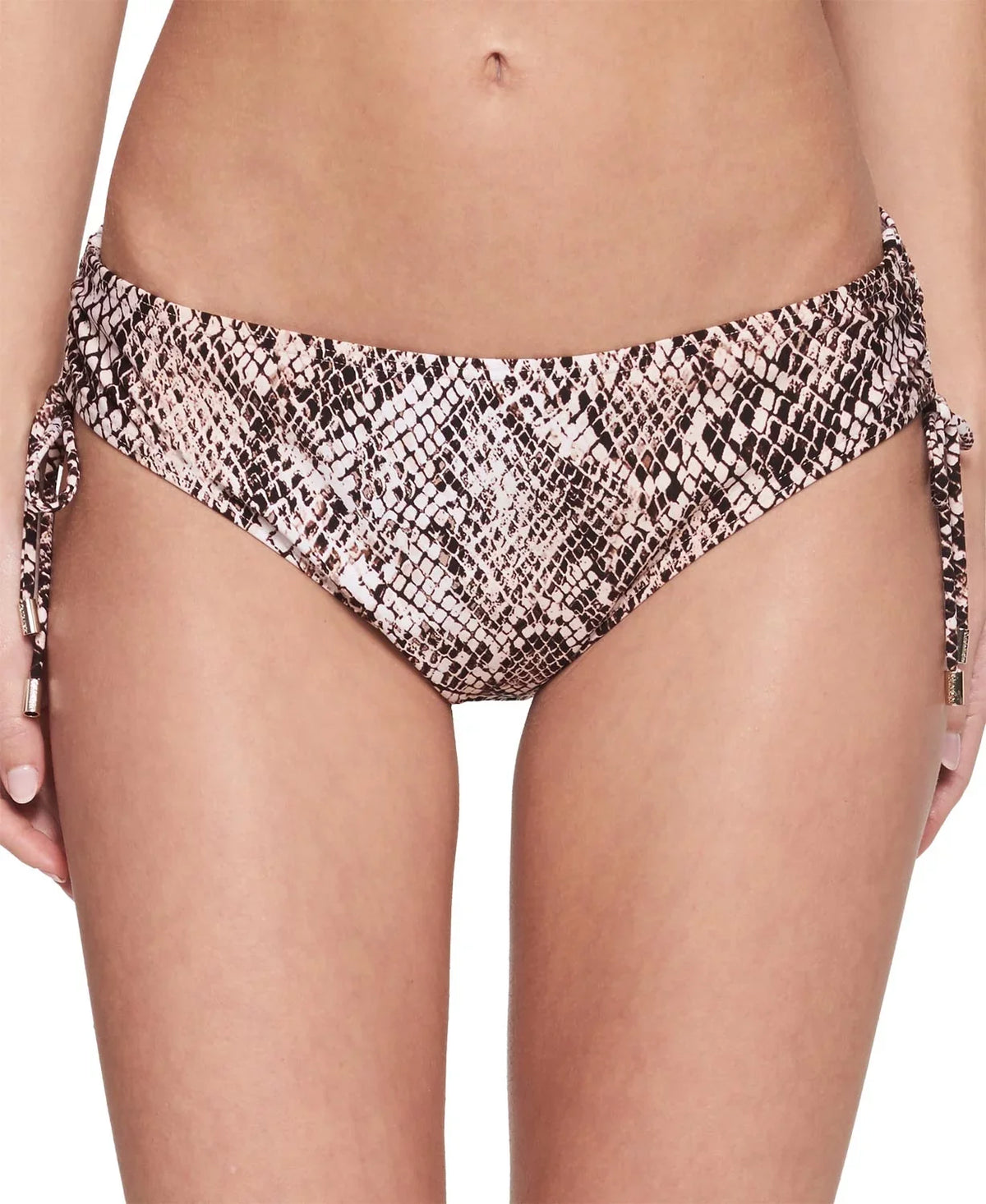 Side-Tie Womens X-Large Brand Printed Chameleon Bottom, Nectar, Famous Bikini