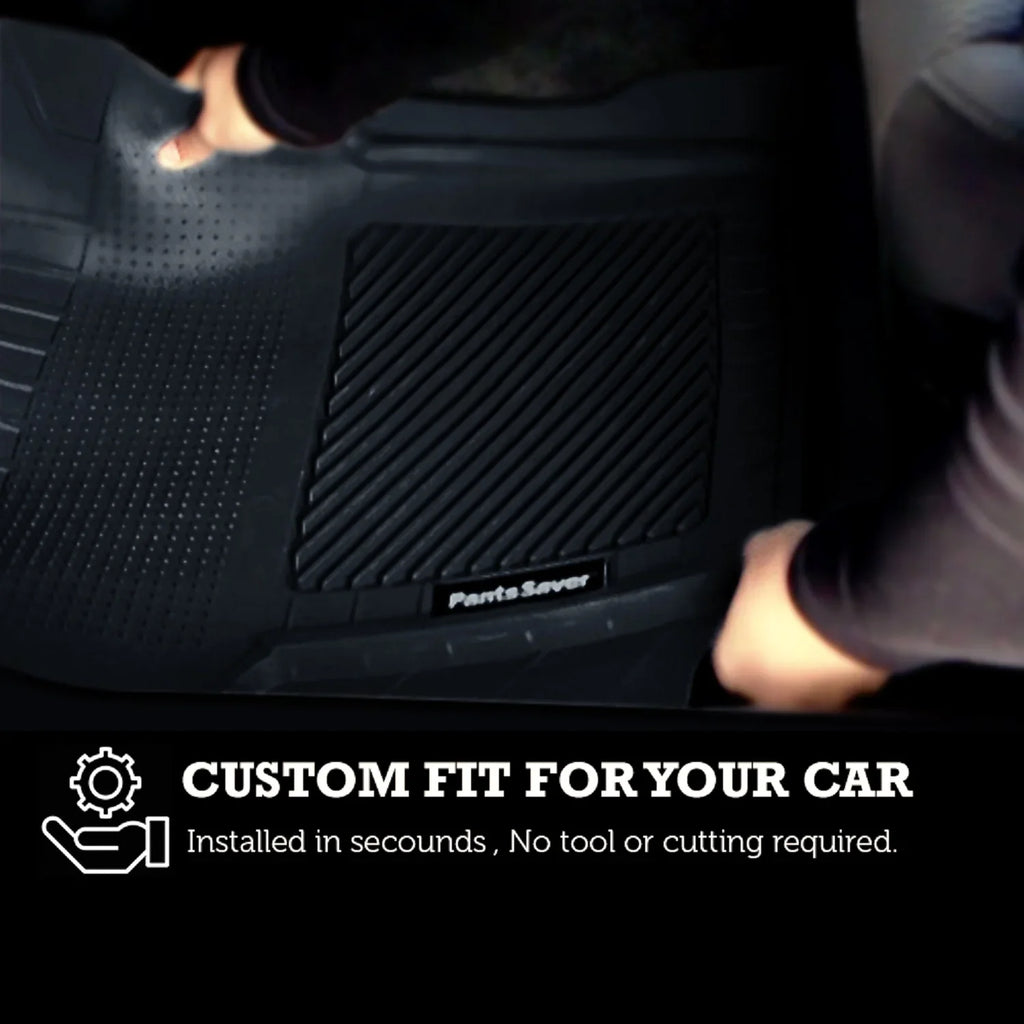Protection All for Mats (Black) Piece PantsSaver Set Floor Fit climate 2018-2023 Hyundai Custom -4 Kona