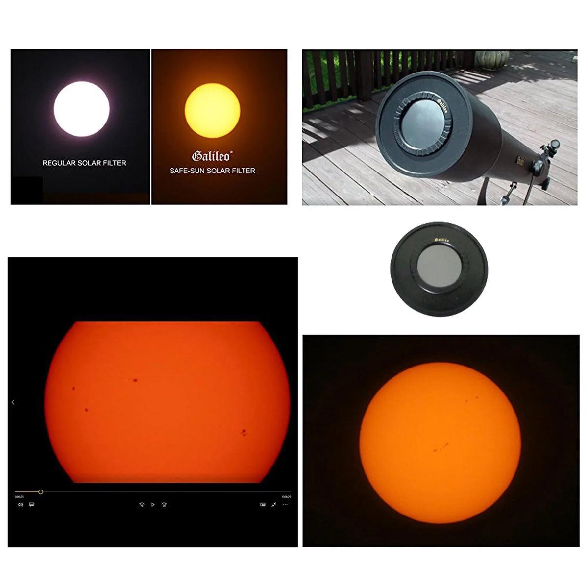 Cap 60mm and Adapter with kit 800mm Filter x telescope Cassini Day/Night Solar Smartphone