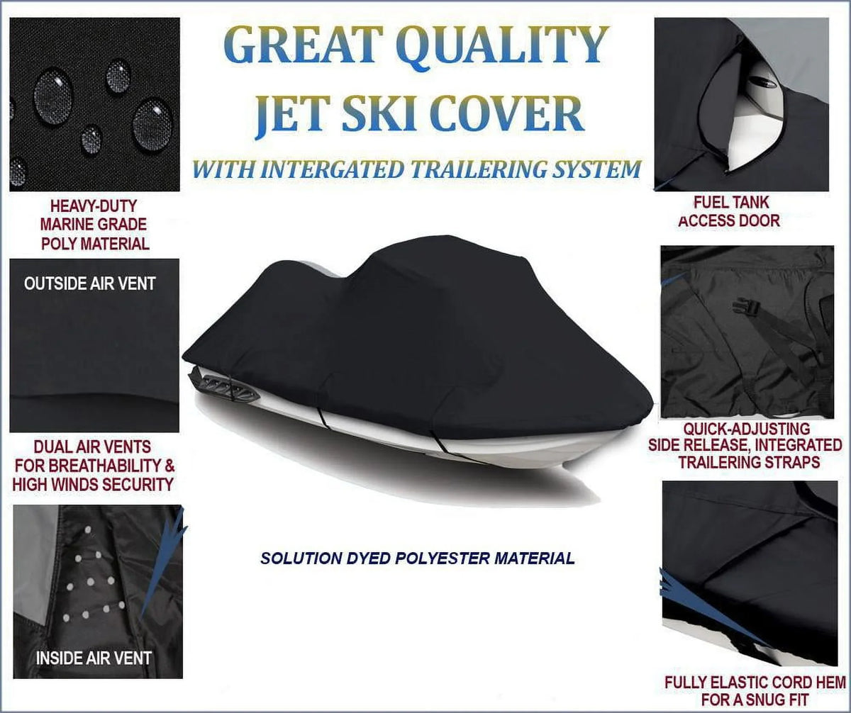 Bombardier SKI BLACK 2007 PWC 2008 GTI Cover JET Compatible 2006 Doo for Sea-Doo 2009 600D Sea