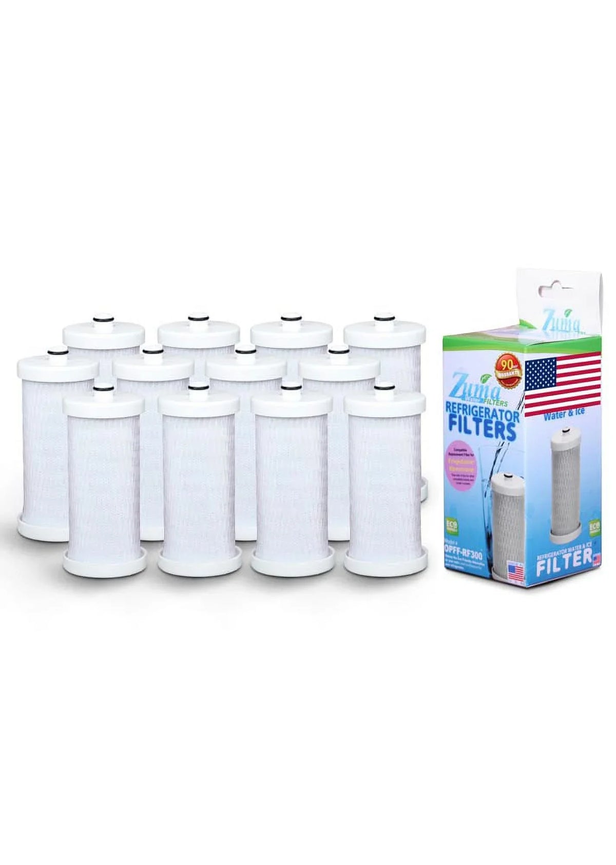 Compatible 204389101 Model , , Brand 12 Made Filter ZUMA Pack liquid and - OPFF-RF300 in U.S.A. , Frigidaire® Ice - # with