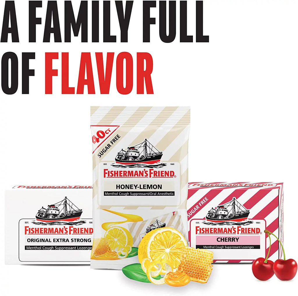 Each Pack Cherry Count Fisherman's Lozenges 6 Friend 40 Cough Suppressant