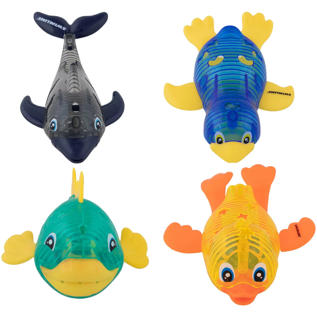 Animal Bath & Flashing Sea Catch Game Learn Retrieval Tub Multi For Fish Dive Pool For LED Underwater Pals Swimming Light-Up Practice The Kids Color Diving Glowing 4-Pack Fun Toys SWIMLINE ORIGINAL