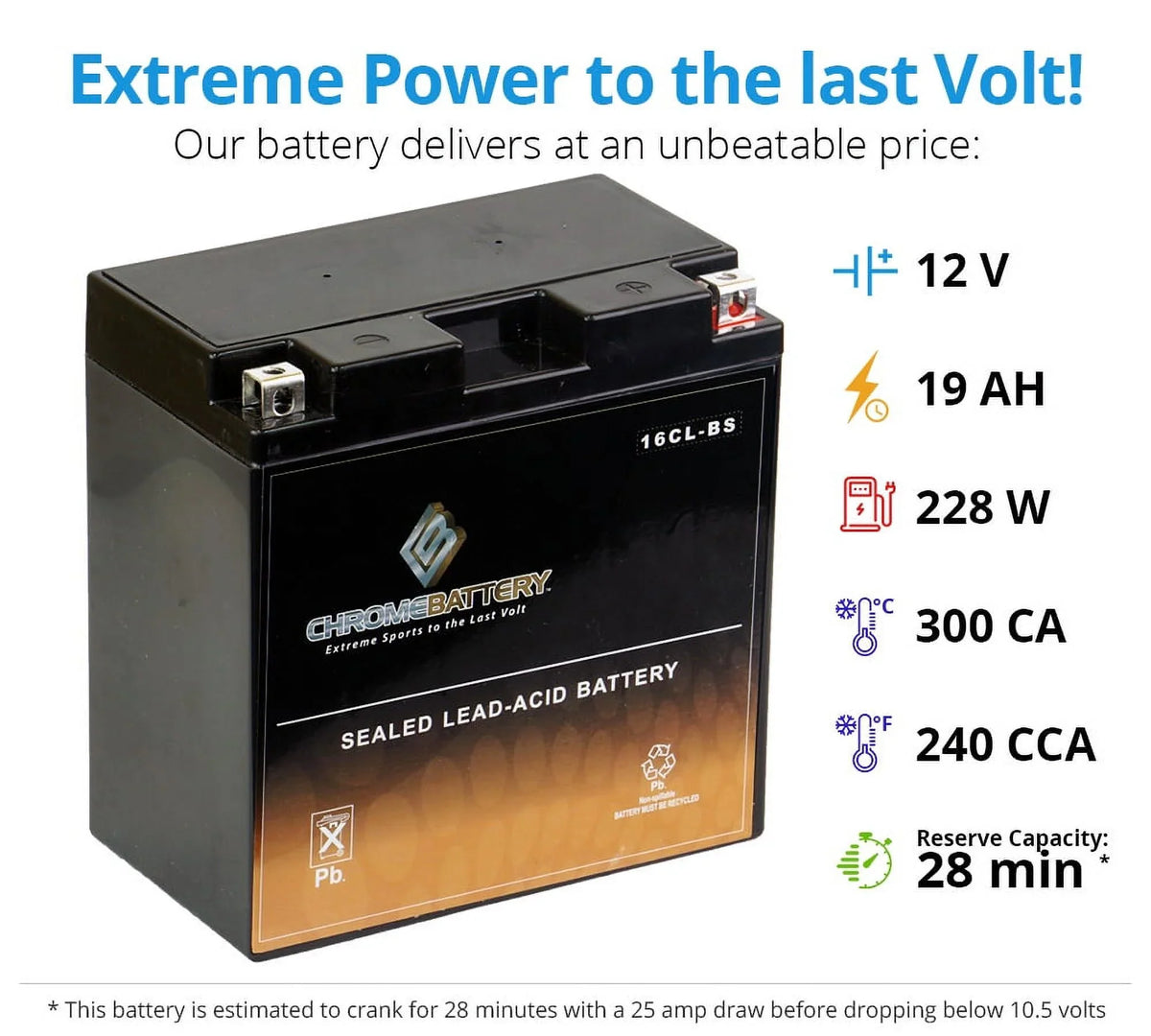 Ski) Kawasaki for Pwc Year Sx Battery (86-91) Ts, (jet Chrome Yb16cl-bs Battery Js300