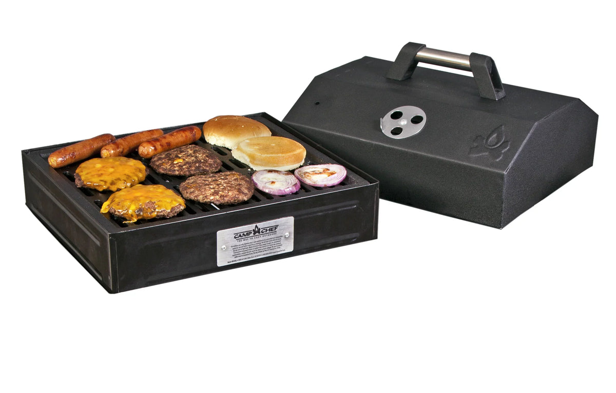 x Cast Lid, with True Box Chef Grill Grates Inch BB100L, Iron Grill Camp 16 BBQ 14 Seasoned