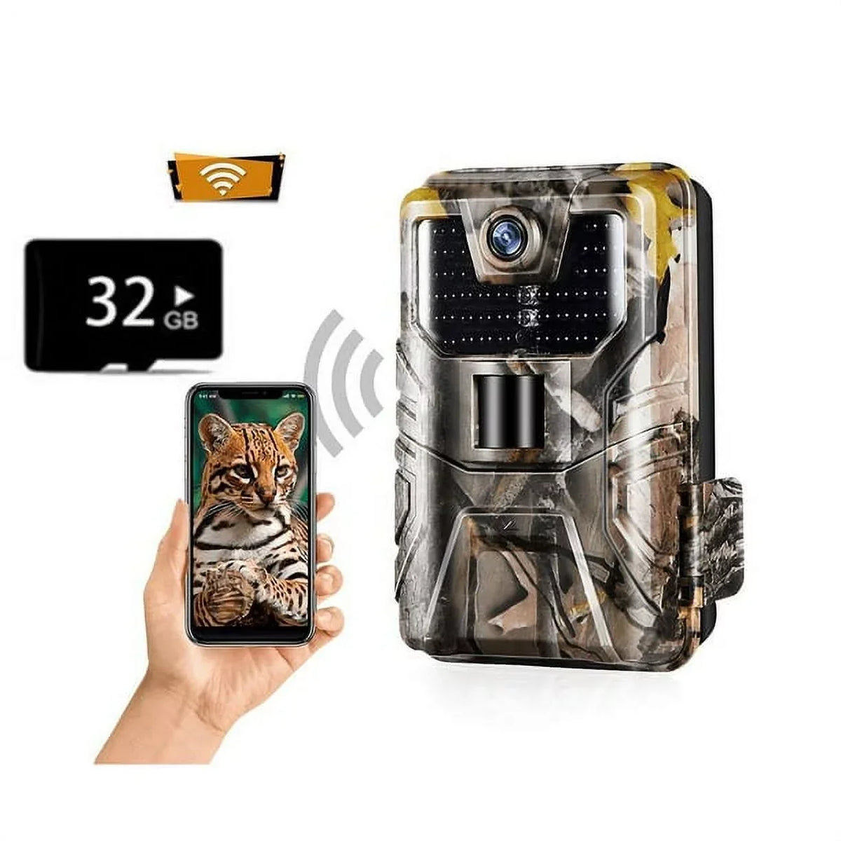 exterior WiFi APP Camera Camera Wildlife Trail Night 36MP/4K Game Photo Wildlife Waterproof Control for Camera Traps HD Vision Scouting SuntekCam Monitoring