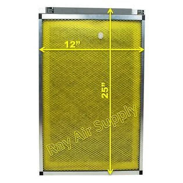 Pack) MicroPower Air Cleaner Pads 12x25 with (3 Filter Replacement Guard Compatible SUPPLY RAYAIR