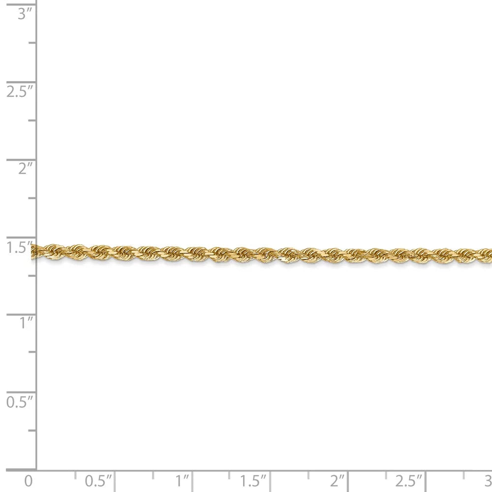 with Teens; Diamond Men Rope Clasp Gold Adults 14kt Chain Yellow Chain for Cut and Bracelet; Lobster Women for 2.25mm Real and