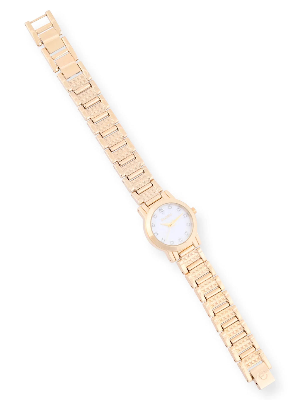Set Stones Dial Gold and Elgin in with Female Adult Czech Watch MOP (EG180011ST) Bracelet and