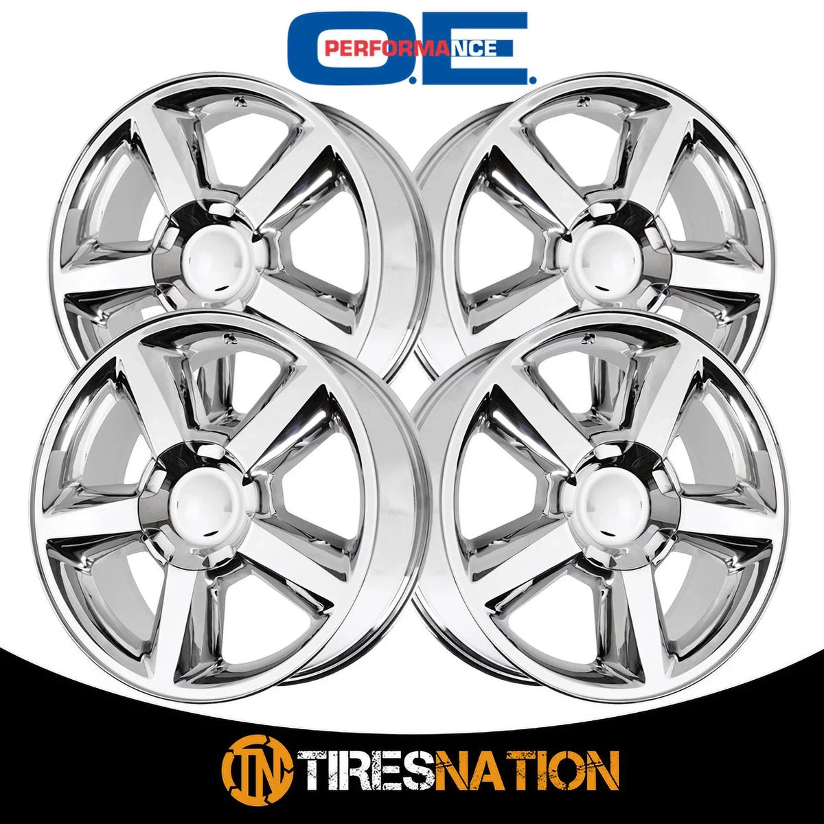 OE Chrome Aluminum 131C-285831 20X8.5in Creations 2018 Rim 1500 Silverado PR131 Finish, Chevrolet