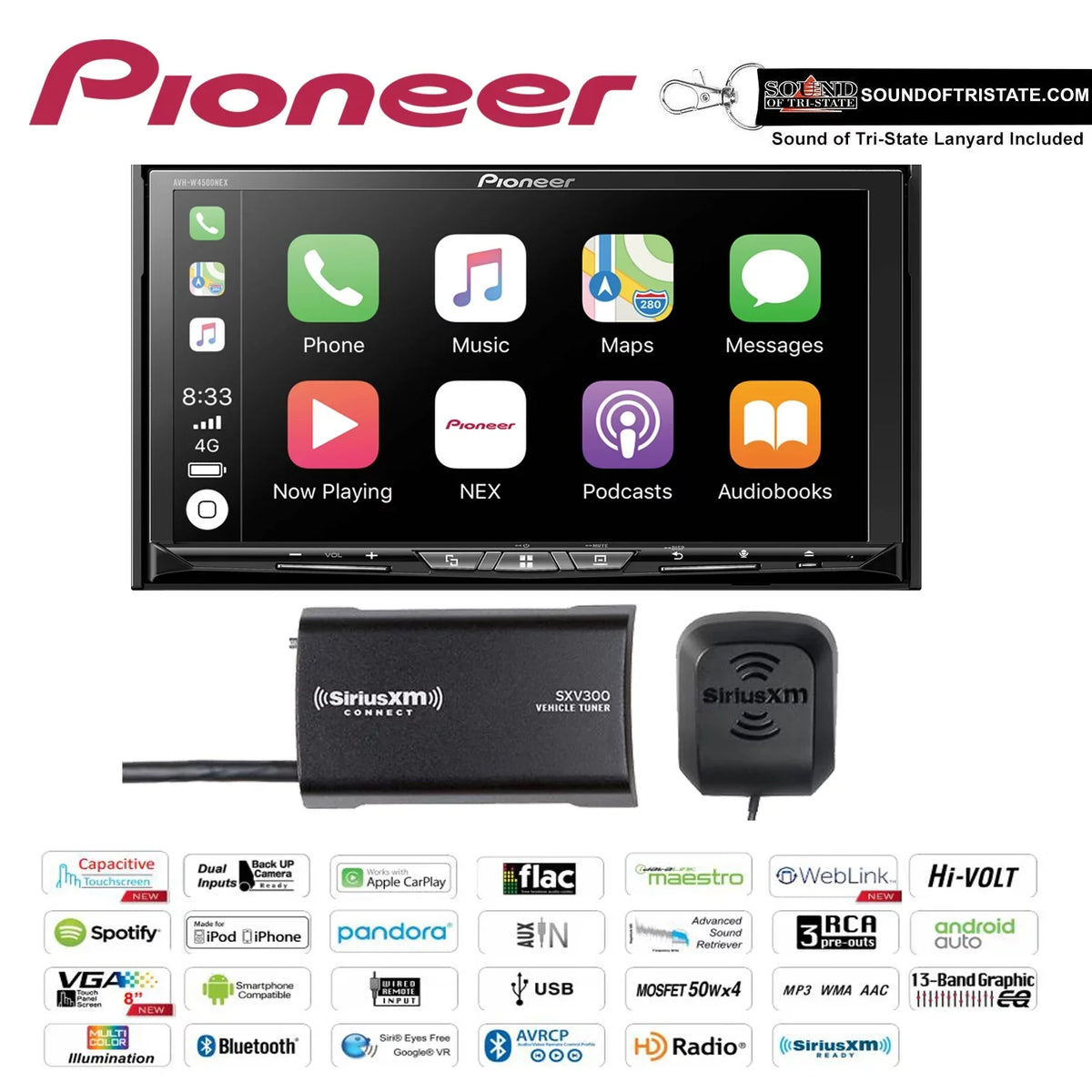 (Refurbished) SXV300V1 Premium AVH-W4500NEX SiriusXM Pioneer Restored w/