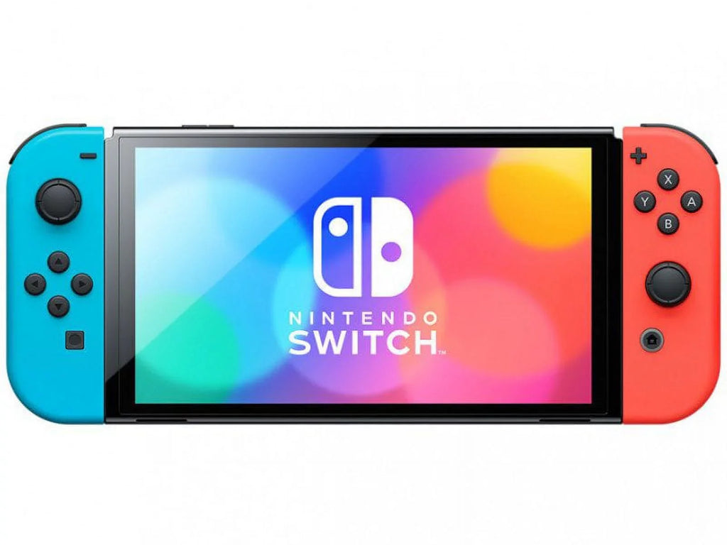 Game Switch OLED with Snap Nintendo Pokemon Neon Blue/Red
