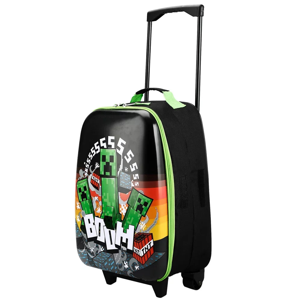 Case 16" Rolling Luggage Hard Minecraft Youth Collapsible