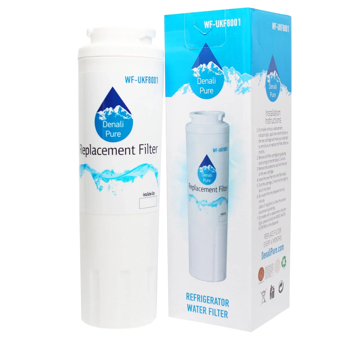 KitchenAid 4396395 Fridge Compatible Replacement liquid Filter KitchenAid - Filter liquid Refrigerator KFCS22EVBL5 Cartridge 6-Pack for with