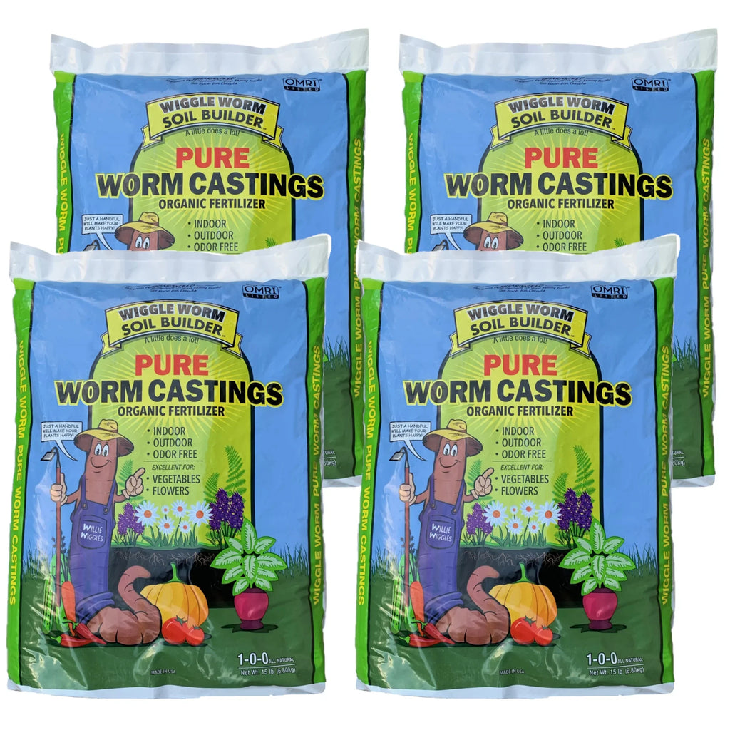Castings Builder Pack) WIGGLE lb. Fertilizer, Organic WORM Soil 15 Earthworm (4
