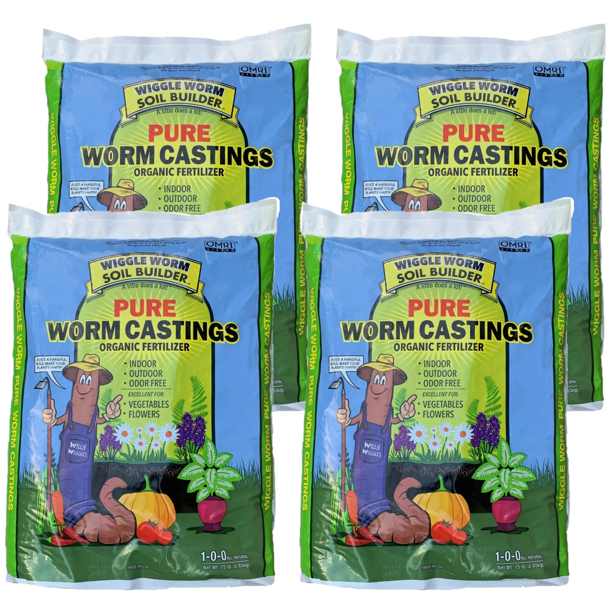 Castings Builder Pack) WIGGLE lb. Fertilizer, Organic WORM Soil 15 Earthworm (4