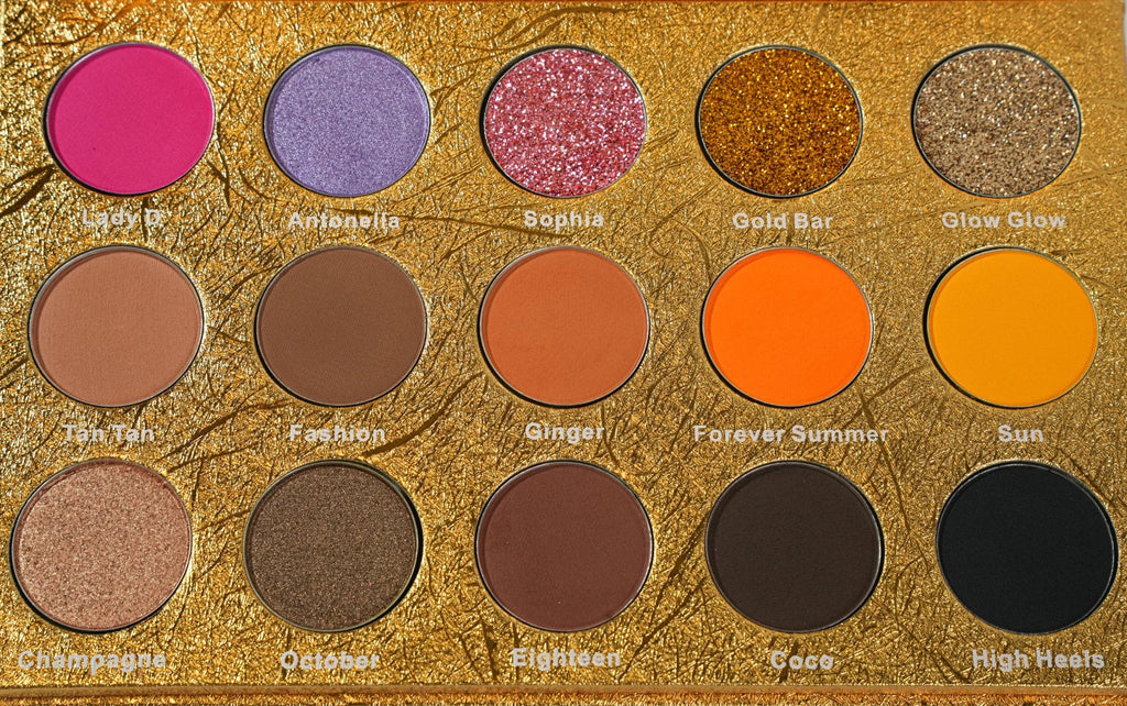 Palette, Palette, Matters Vibrant Eyeshadow Pigmented Wags Colors and Summer High Gold
