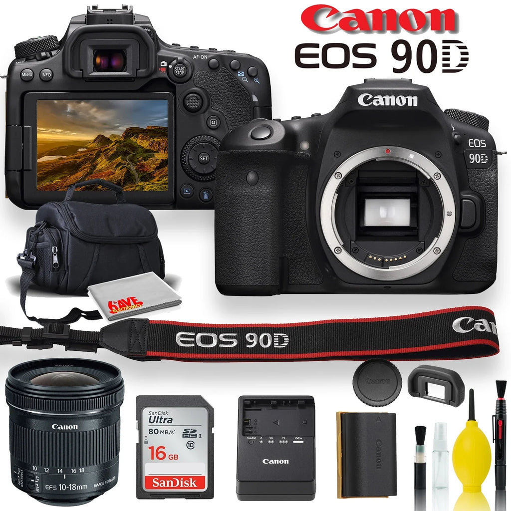Lens, IS Memory EOS With Case, 10-18mm and STM Soft DSLR More EF-S Padded Camera 90D Canon Canon Card, f/4.5-5.6