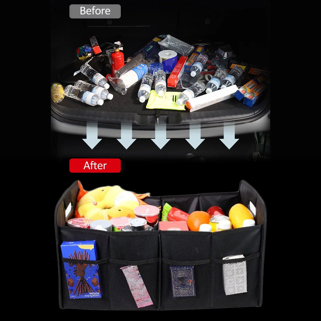 Trunk Organizer Car Organizer Folding Cargo Car Box Trunk 55L Cloth Box Automotive moobody Car Oxford Storage Storage