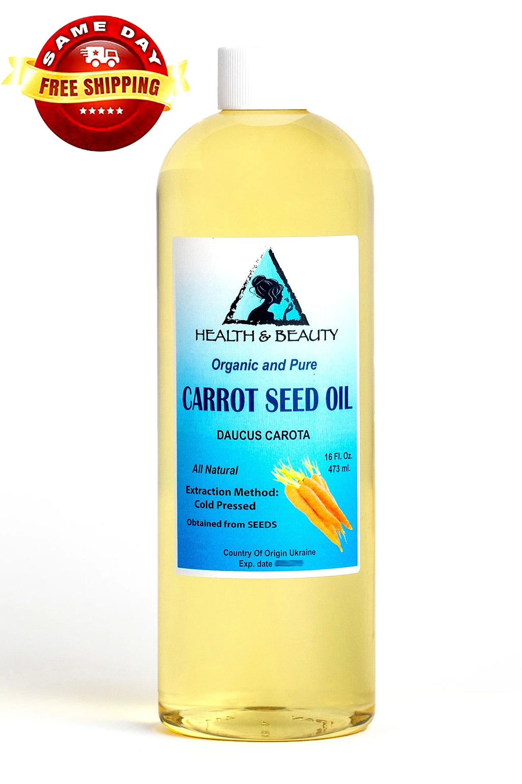 Organic Carrot 16 Cold Seed Carrier Pure Fresh Pressed 100% oz Premium Oil