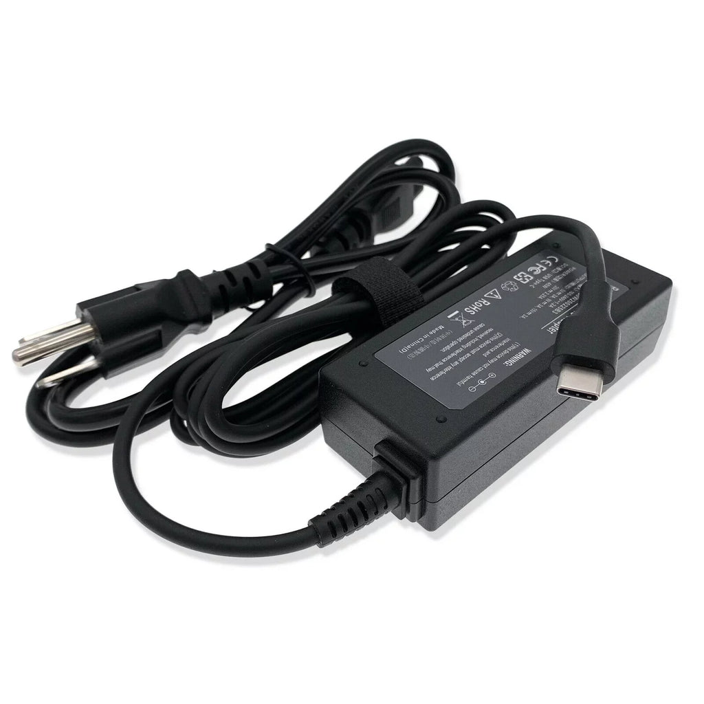 Adapter Charger P82G003 45W 7390 Cord 13 Laptop XPS 2-in-1 USB-C For AC